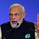 Indian Prime Minister Narendra Modi presents his national statement on day two of COP26.